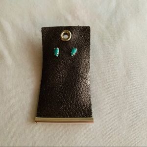 Teal stone earrings